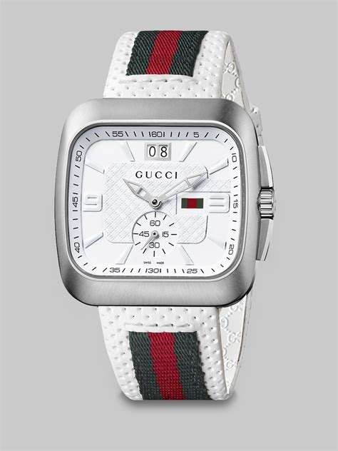 white gucci watch men's